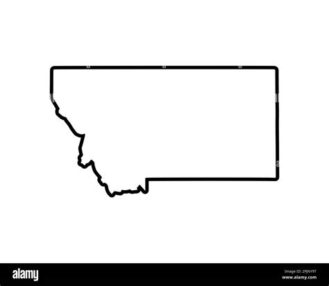 Montana state map. US state map. Montana outline symbol. Vector ...