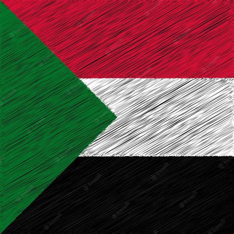 Premium Vector | 1 january sudan independence day flag design