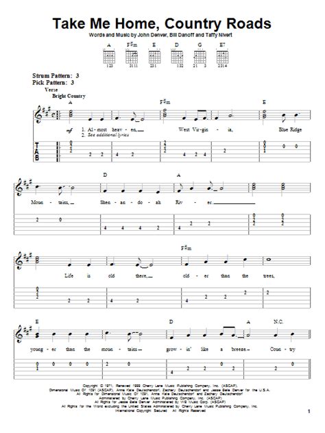 Take Me Home, Country Roads | Sheet Music Direct