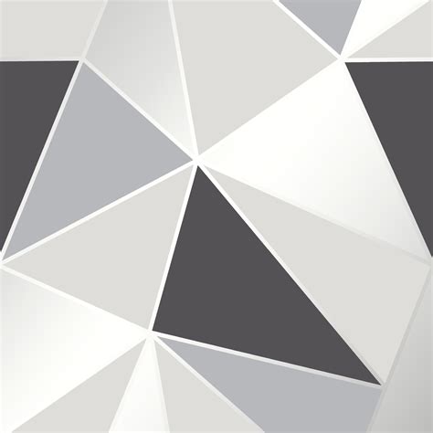 Fine décor Grey & black Geometric Wallpaper | Departments | DIY at B&Q