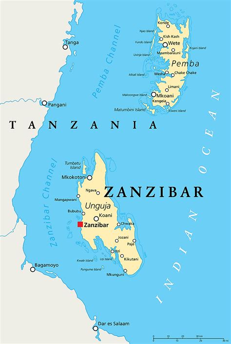 Zanzibar Archipelago Map