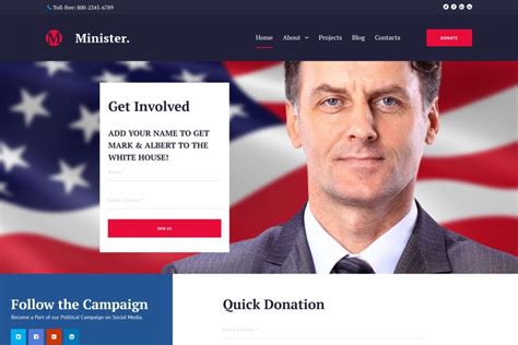 Political Campaign Website Design for Election Candidates - MotoCMS