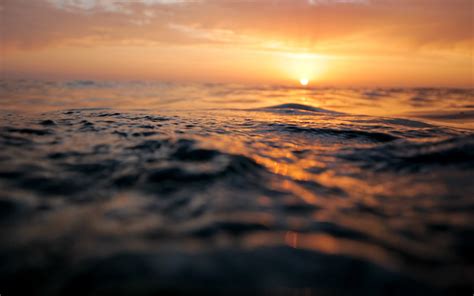 Sunset and Ocean Waves HD Wallpapers. 4K Backgrounds