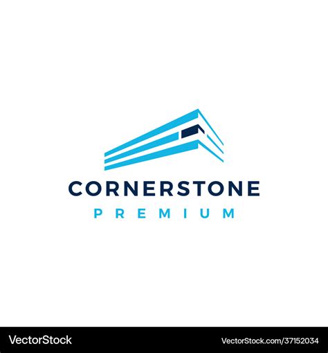 Cornerstone logo icon Royalty Free Vector Image