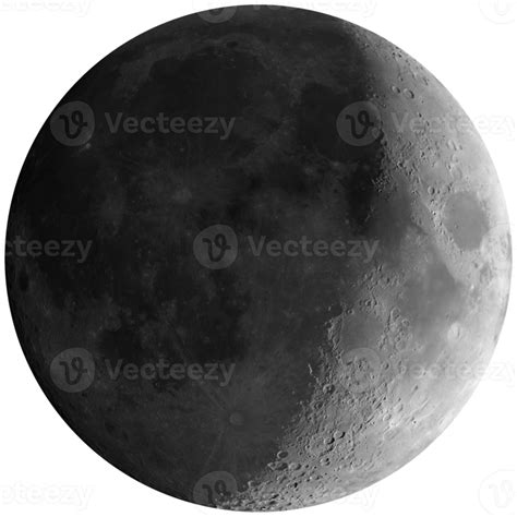 First quarter moon seen with telescope transparent PNG 8541930 PNG