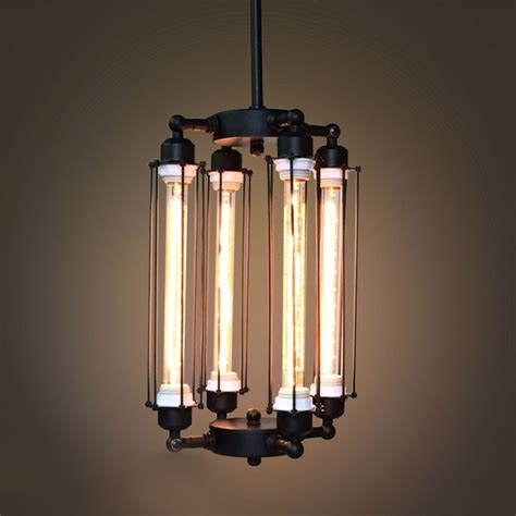 4 Light Caged Edison Bulb Chandelier - Westmenlights - Touch of Modern