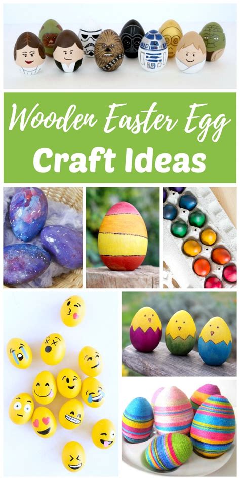 Wooden Easter Egg Crafts and Decorating Ideas | Egg crafts, Easter egg ...