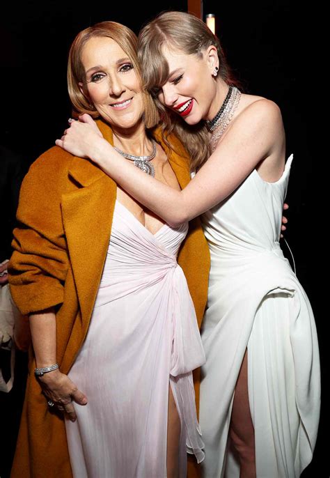 See Taylor Swift, Celine Dion hug backstage at Grammys after backlash