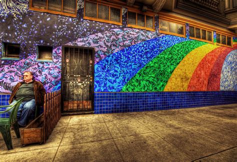 Rainbow Mural Landmark - Haight-Ashbury District, SF | San francisco sights, Mural, Rainbow mural