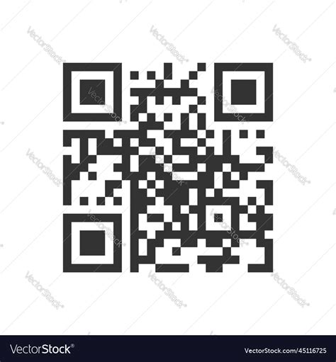 Qr code icon fake template of quick response Vector Image