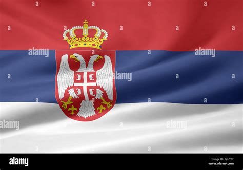 europe flag serb Stock Photo - Alamy