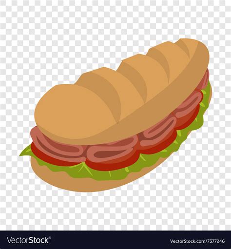 Cartoon submarine sandwich Royalty Free Vector Image