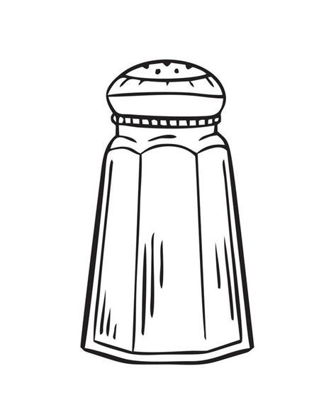 Salt and Pepper Shaker Hand-Drawn