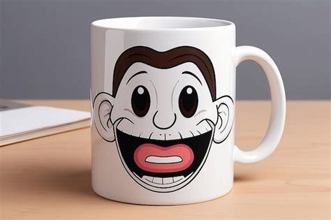 Premium Photo | A mug with a cartoon face that saysim a coffee