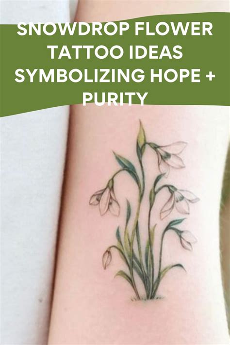 25 Snowdrop Flower Tattoo Ideas Symbolizing Hope + Purity - Tattoo Glee