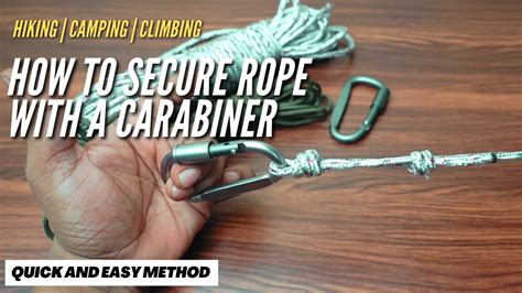 Securing Rope On A Carabiner | Knots With Carabiner - YouTube