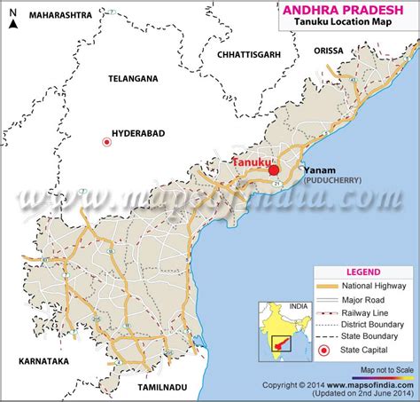 Where is Tanuku Located in India | Tanuku Location Map,Andhra Pradesh