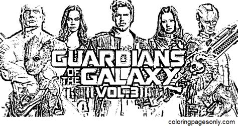 Guardians of the Galaxy Coloring Pages Printable for Free Download