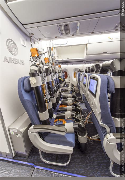 A350 XWB News: A350 Cabin interior unveiled. Plastic pipes with warm water to simulate ...