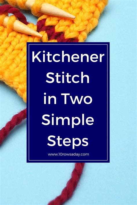 Kitchener Stitch in Two Simple Steps : Kitchener Stitch in Two Simple Steps | 10 rows a day # ...