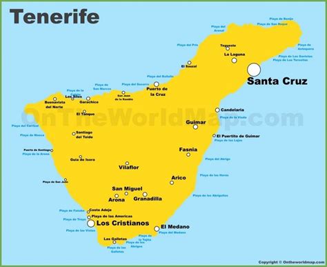 Tenerife Map | Santiago del teide, Guia de isora, Tenerife