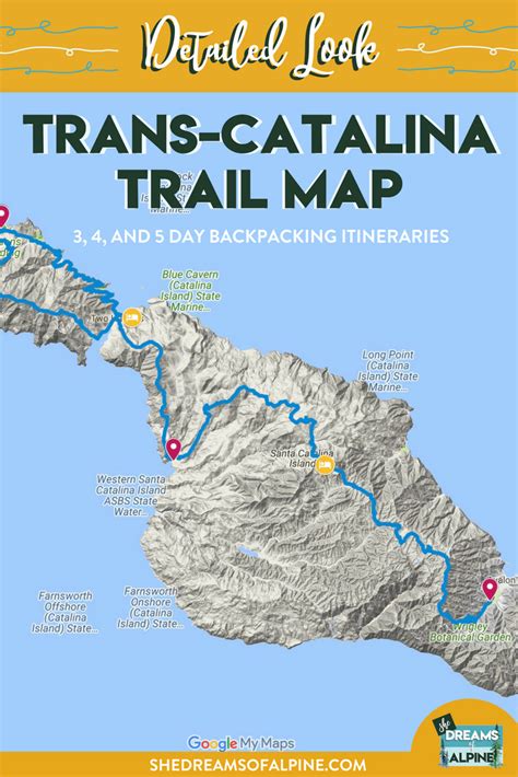 A Detailed Look at The Trans-Catalina Trail Map — She Dreams Of Alpine