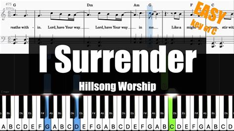 🎹Hillsong Worship - I Surrender (Key of C) | Sheet + Lyrics + Chords ...