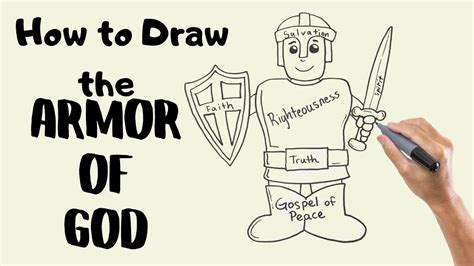 How To Draw The Armor Of God | For Kids - YouTube