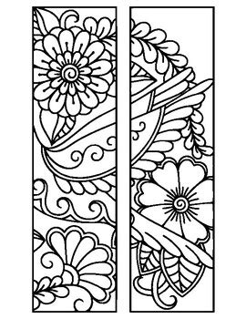 Printable Bookmarks to Color | Coloring Bookmarks| Mandala coloring ...