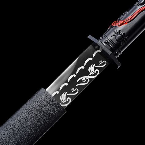 Handmade Chokuto Ninjato Straight Sword High Manganese Steel With Black ...