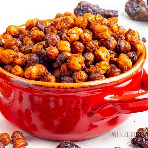 Oven Roasted Chickpeas Recipe (Crispy & Easy!) - Wholesome Yum