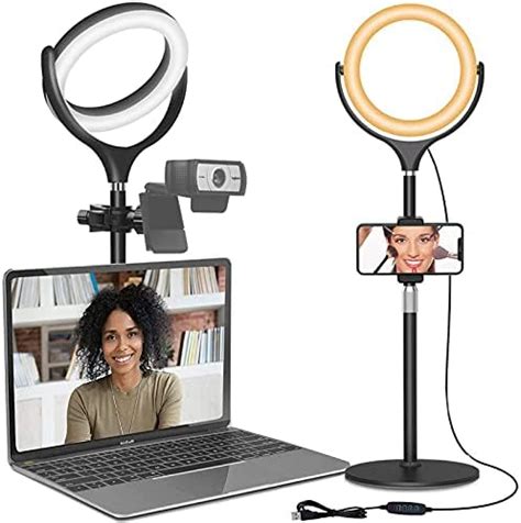 Computer Ring Light For Video Conferencing Lighting - Desk Zoom Light ...