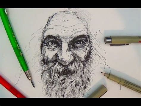 Pen and Ink Drawing Tutorials | Portrait Drawing Demonstration II - YouTube