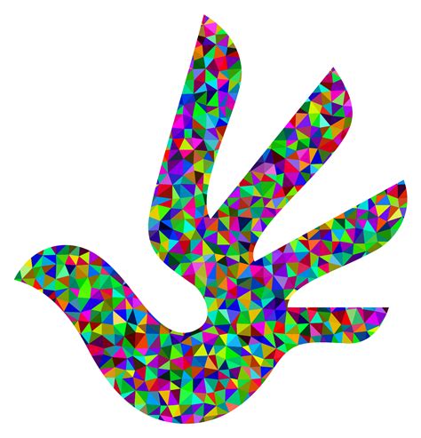Download Prismatic Low Poly Dove Hand SVG | FreePNGImg