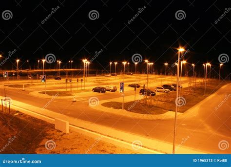 Parking lot at night stock image. Image of parking, light - 1965313