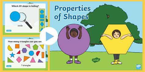 Properties of 2D and 3D Shapes PowerPoint - Math - Twinkl