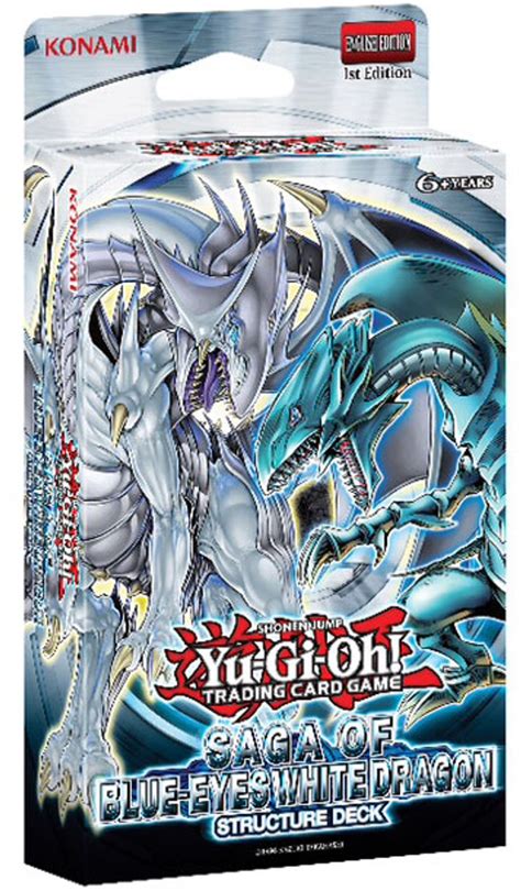 YuGiOh Trading Card Game Saga of Blue-Eyes White Dragon 1st Edition Structure Deck Konami - ToyWiz