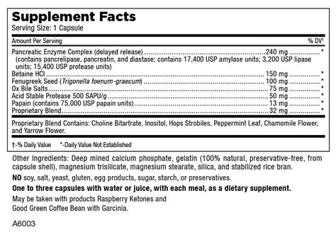 Slim-Zyme 100 capsules - Fat Digesting Enzymes - Mt. Angel Vitamins