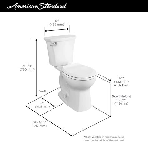 Edgemere® Two-Piece 1.28 gpf/4.8 Lpf Chair-Height Round-Front Toilet Less Seat