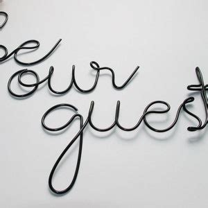 Be Our Guest Sign, Sign for Guest Bedroom, Guest Room Wall Decor, Be Our Guest Metal Sign, Wire ...