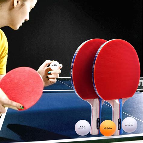 2 Ping Pong Paddles 3 pcs Balls Attach to Any Table Surface All-in-ONE Portable Ping Pong Set ...