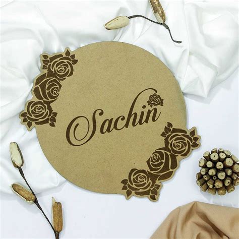 MDF Personalized Designer Nameplate (Circular) - Pin It Up