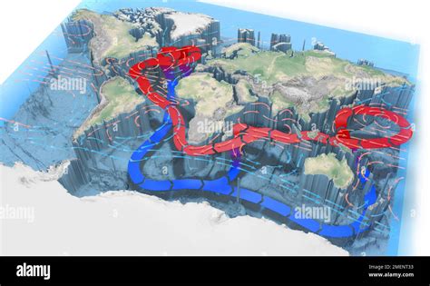 Map of warm and cold ocean currents Stock Photo - Alamy