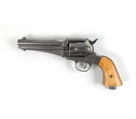 Remington Model 1875 Single-Action Army Revolver with Carved Ivory Grips