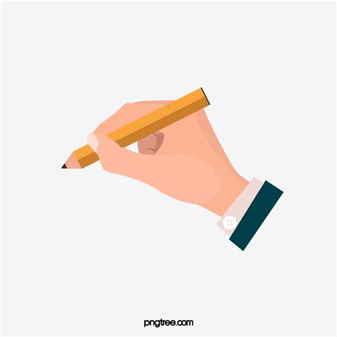 Cute Pen Clipart Vector, Cartoon Hand Drawn Holding Pen Cute Illustration, Holding A Pen ...