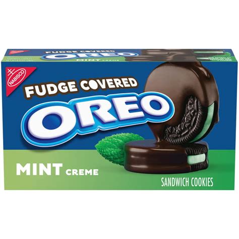 OREO Fudge Covered Mint Creme Sandwich Cookies, 9.9 oz - Walmart.com ...