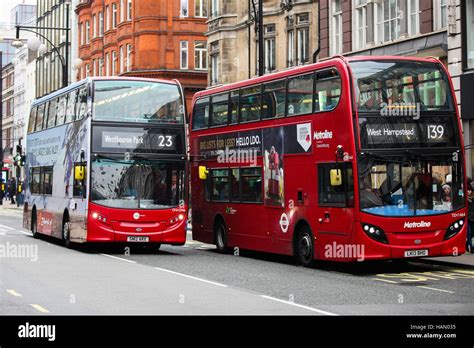 Oxford Street, London, UK 2 Dec 2016 - 23 bus routes along Oxford Street could be cut to help ...