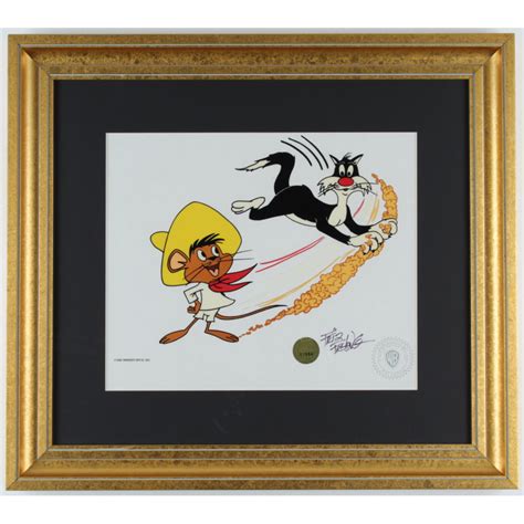 Friz Freleng Signed LE "Looney Tunes" 17x19 Custom Framed Serigraph Cel Display (PA LOA ...