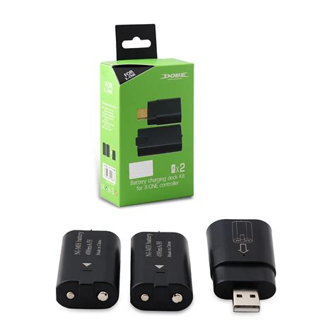 For Xbox One Controller Battery Charger Kit for Xbox One S Two 400mAh ...