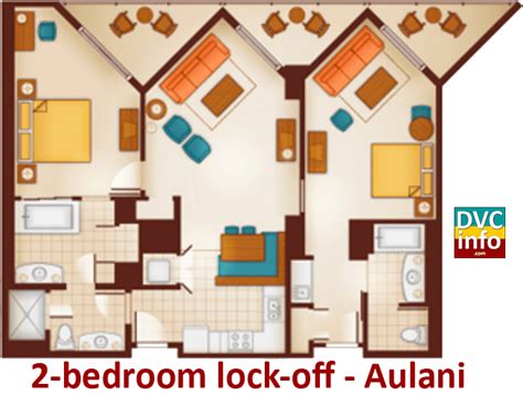 Aulani Two Bedroom Villa Floor Plan - floorplans.click